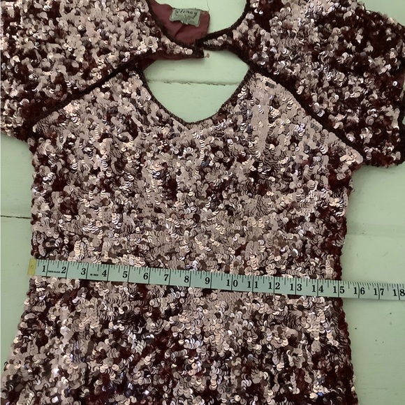 stenay silk fully pink sequin encrusted dress - Picture 7 of 9